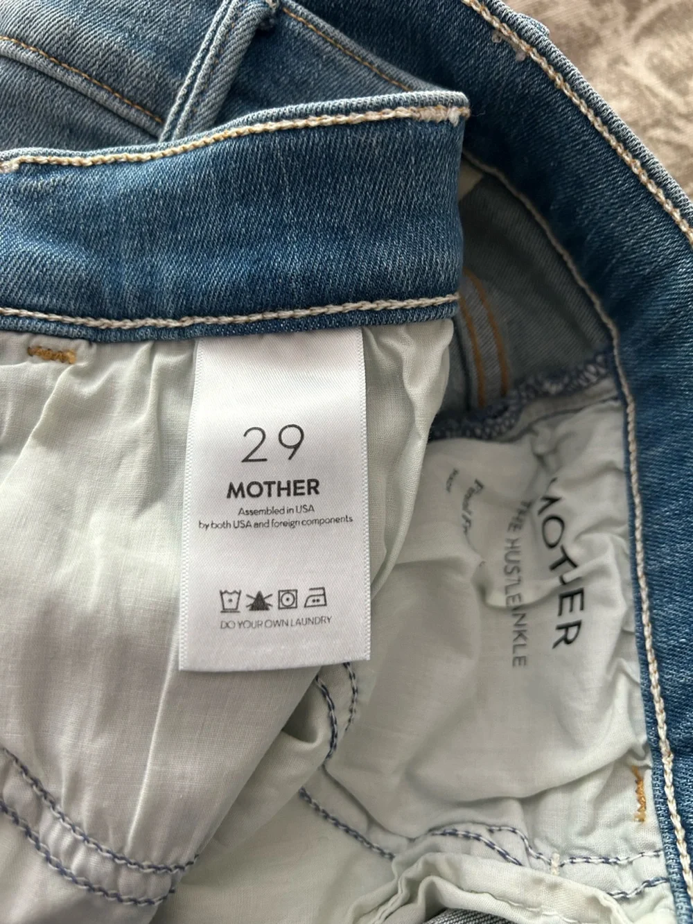 Mother The Hustler Ankle Straight Leg Jeans Size 29 - Picture 6 of 7